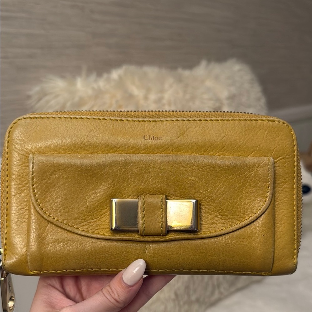 Chloe Yellow Leather Wallet